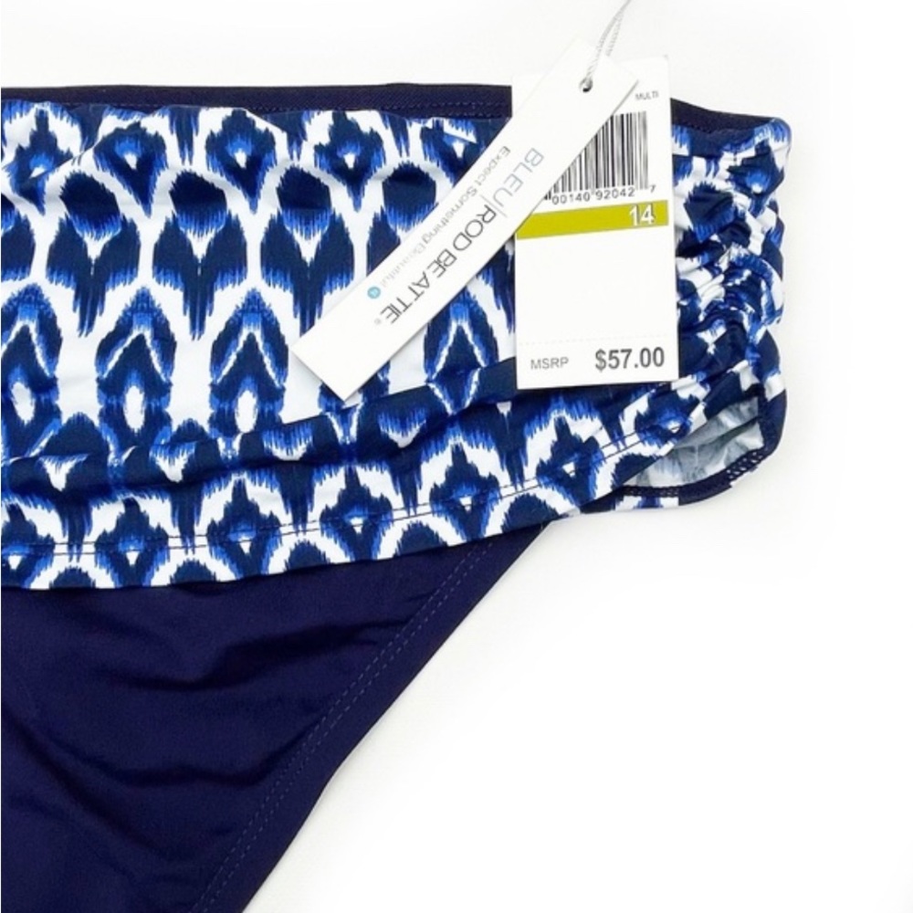 Bleu Rod Beattie Road To Moroccan Fold-Over Sarong Bikini Bottoms - Picture 9 of 10